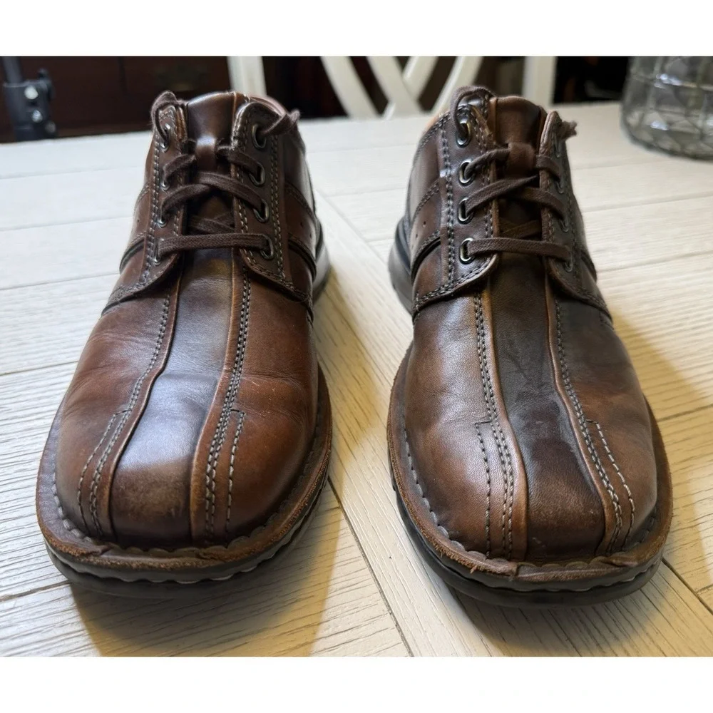 Clarks Touareg Vibe Brown Leather Casual Lace Up Oxford Shoes Men Sz 9 M‎ Preppy